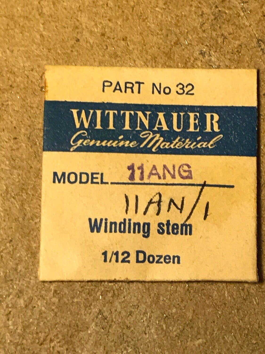 Witthauer Factory stem for caliber 11ANG / 11AN/1 - new in envelope