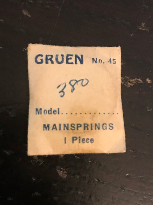 Gruen Factory Mainspring for caliber 380 - steel