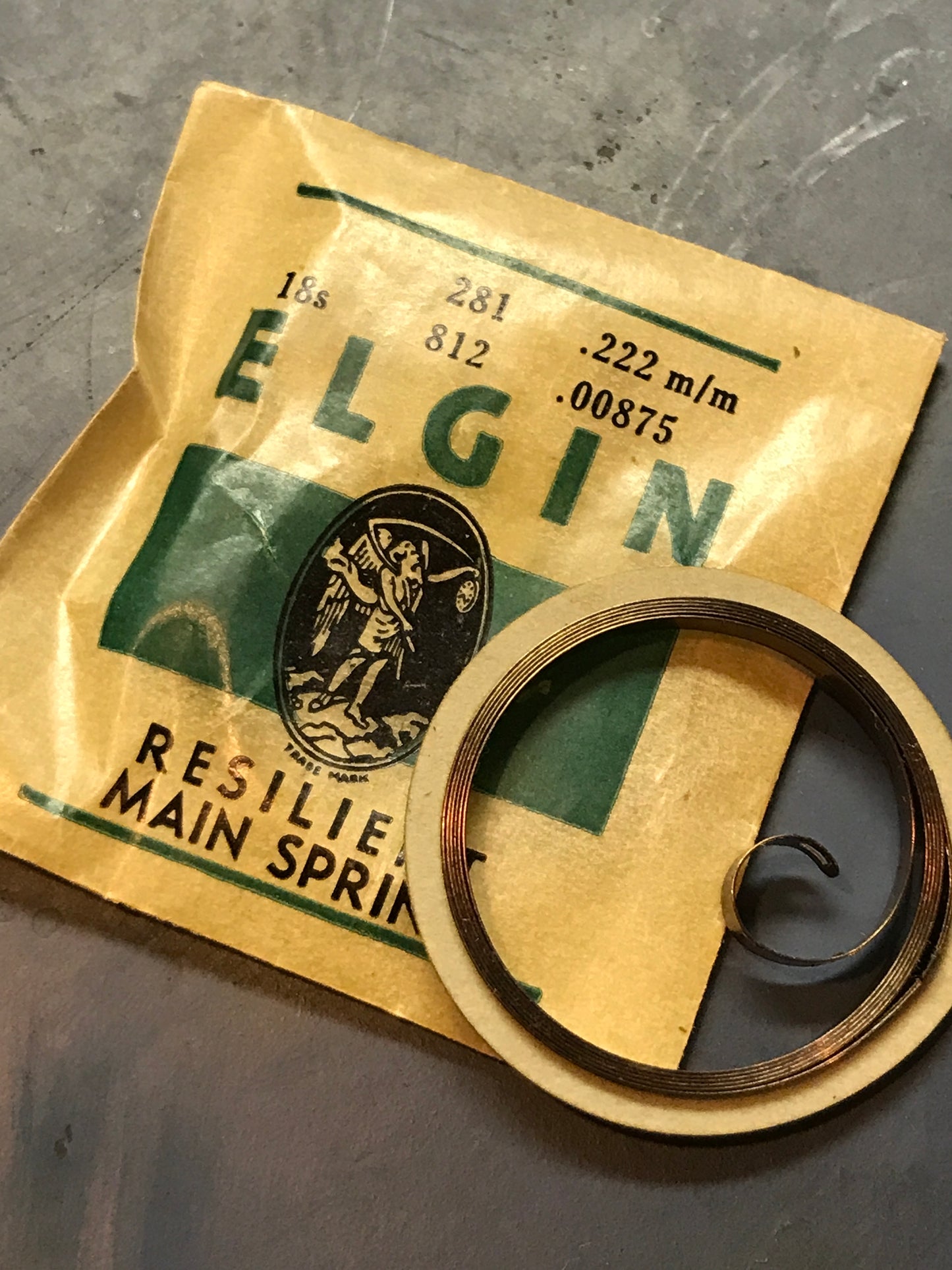 Elgin Factory Mainspring for 18s No. 812 - Steel