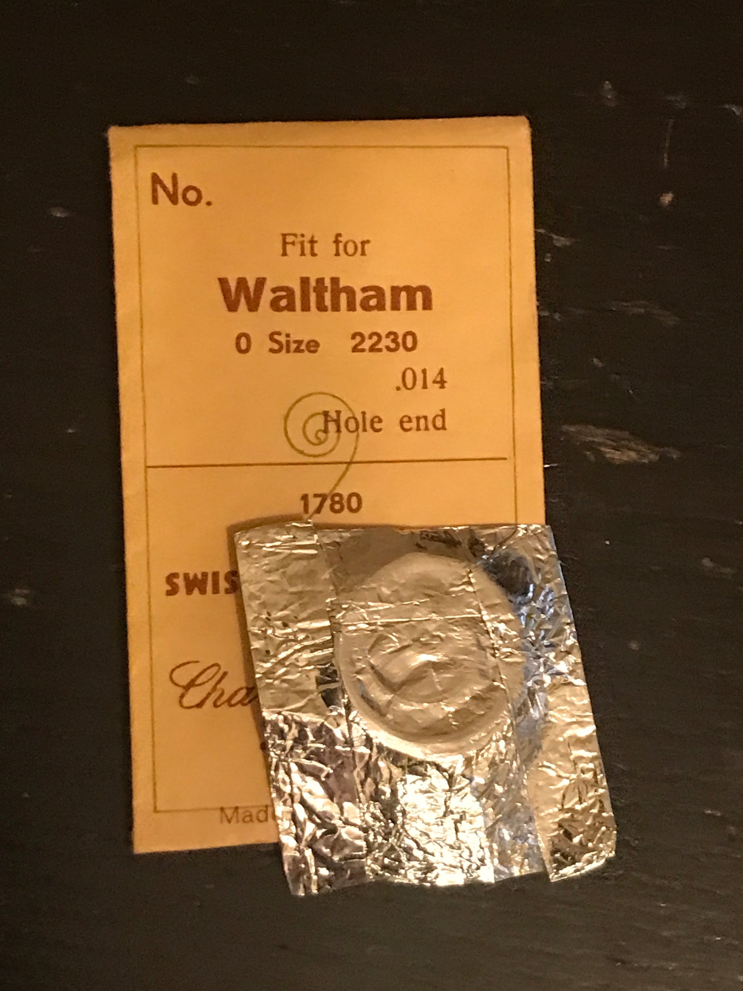 CR Mainspring for Waltham 0s Factory No. 2230 - Steel