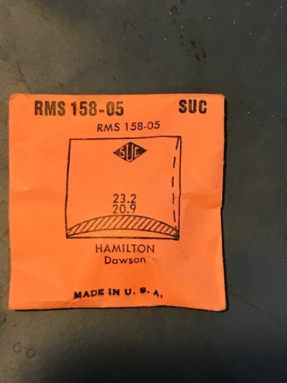 SUC Rocket Crystal RMS 158-05 for HAMILTON Dawson - 23.2 x 20.9mm - New