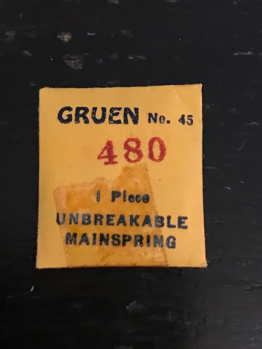 Gruen Factory Mainspring for Gruen caliber 480 - steel