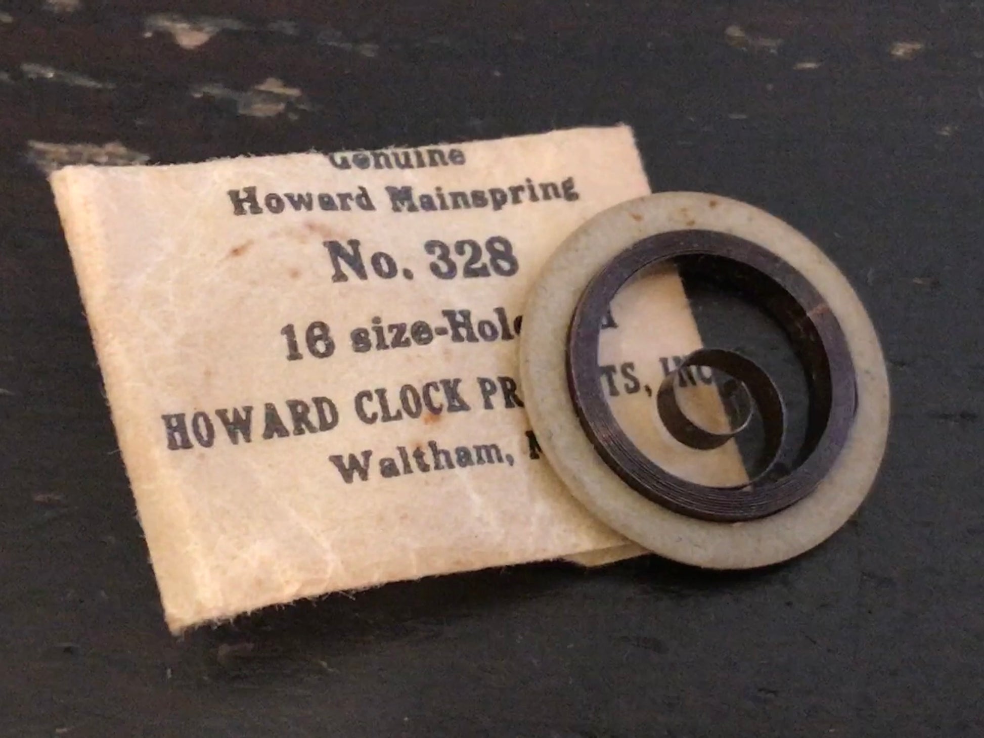 Howard Factory Mainspring for Howard 16s No. 328 - Steel