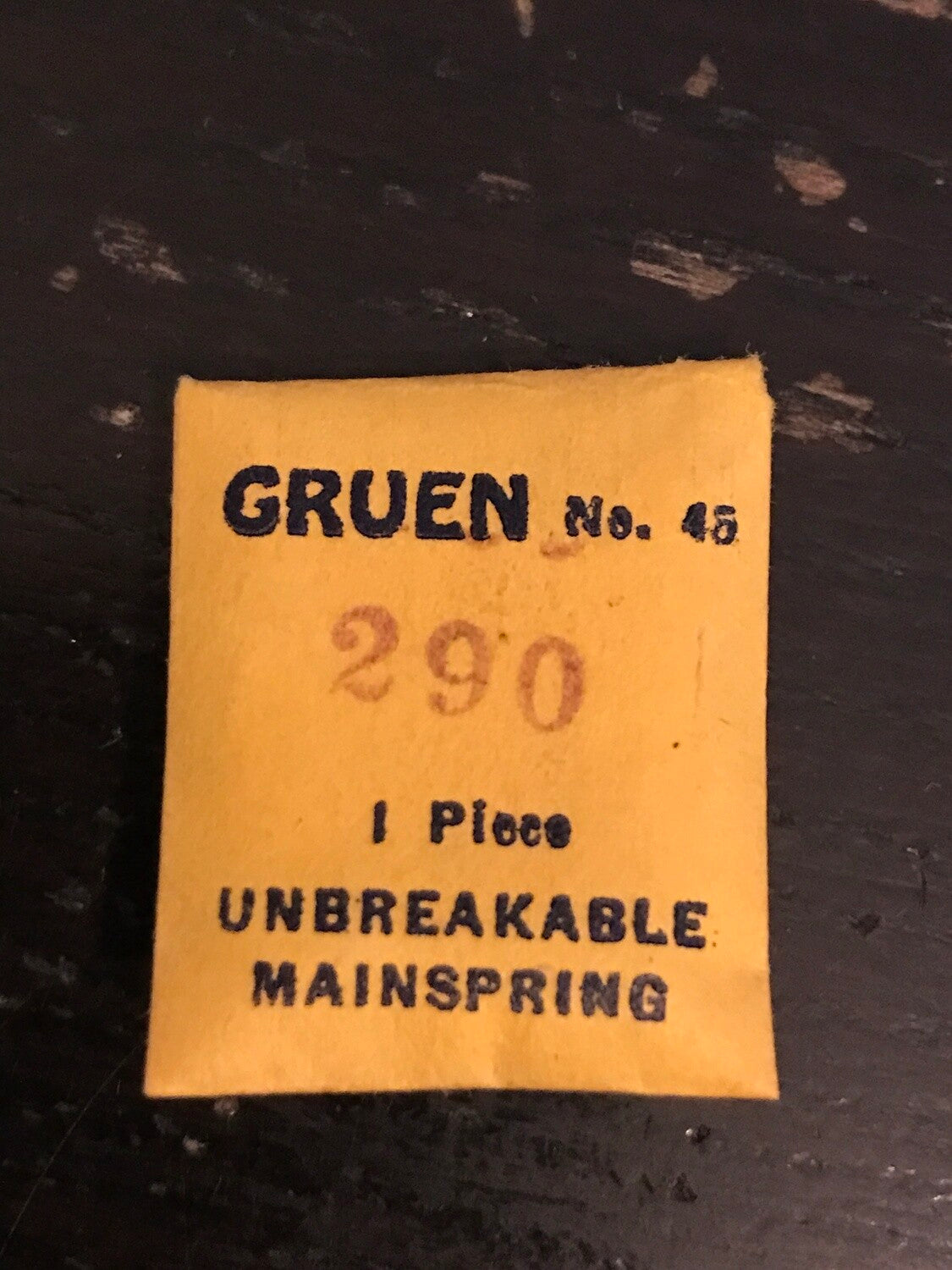 Gruen Factory Mainspring for caliber 290 - steel