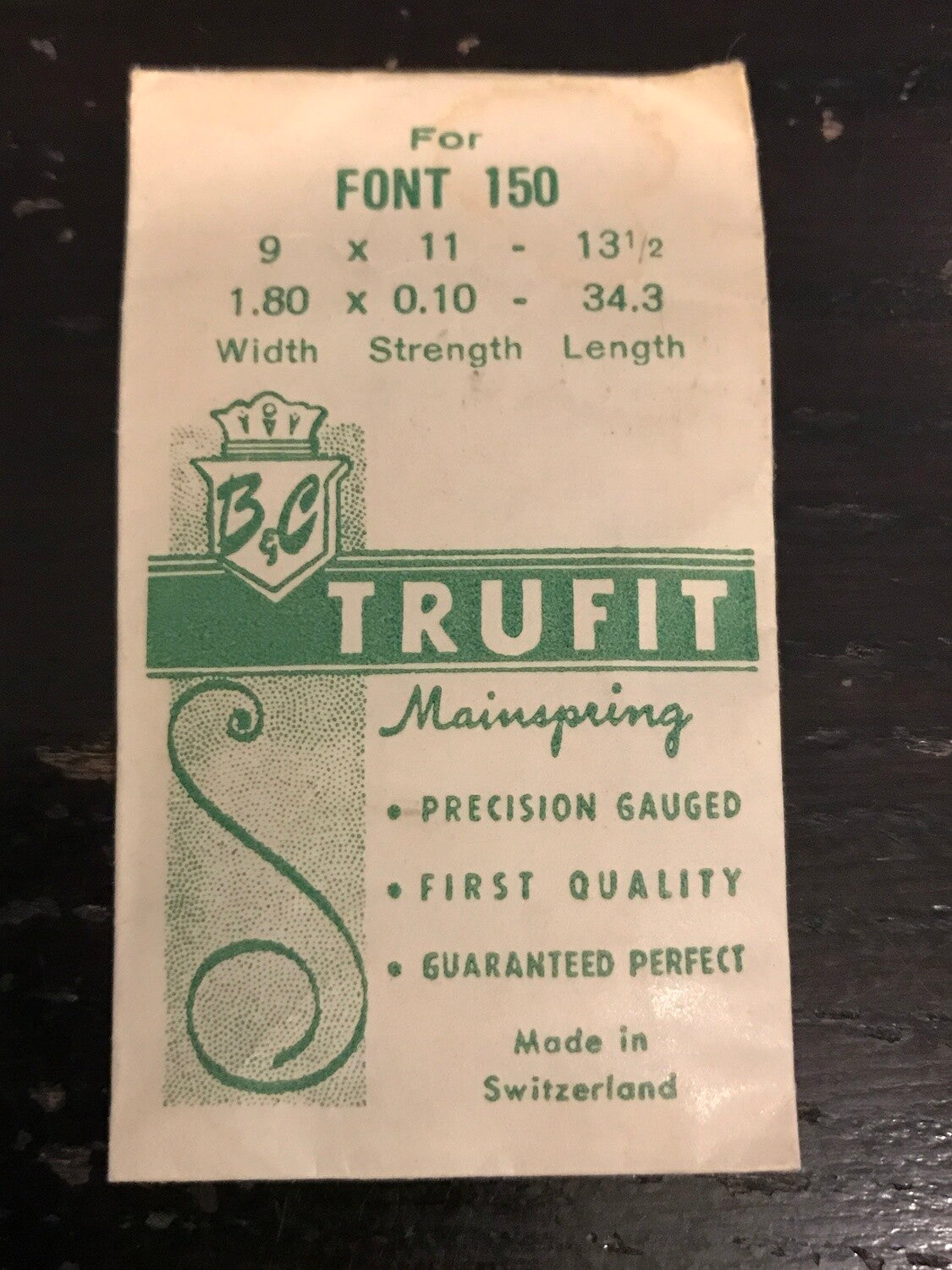 Trufit Mainspring for FONT caliber 150 - Steel