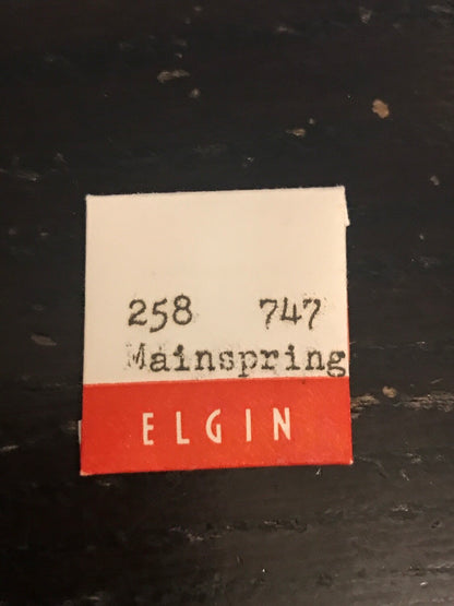 Elgin Factory Mainspring for 13/0s Grade 747 - Alloy