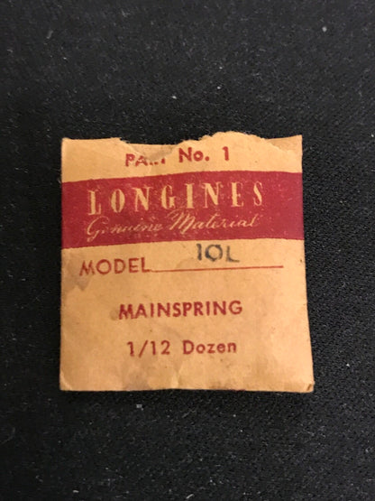 Longines Factory Mainspring for caliber 10L - Steel