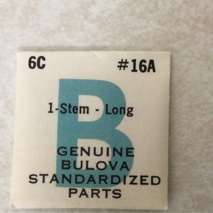 Bulova Factory LONG stem for caliber 6C - new in envelope