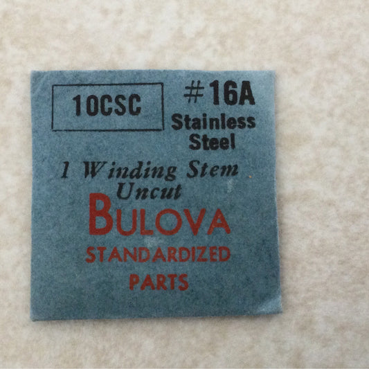 Bulova Factory UNCUT stem for caliber 10CSC - new in envelope