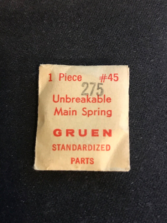 Gruen Factory Mainspring for caliber 275, 280 movements - Alloy