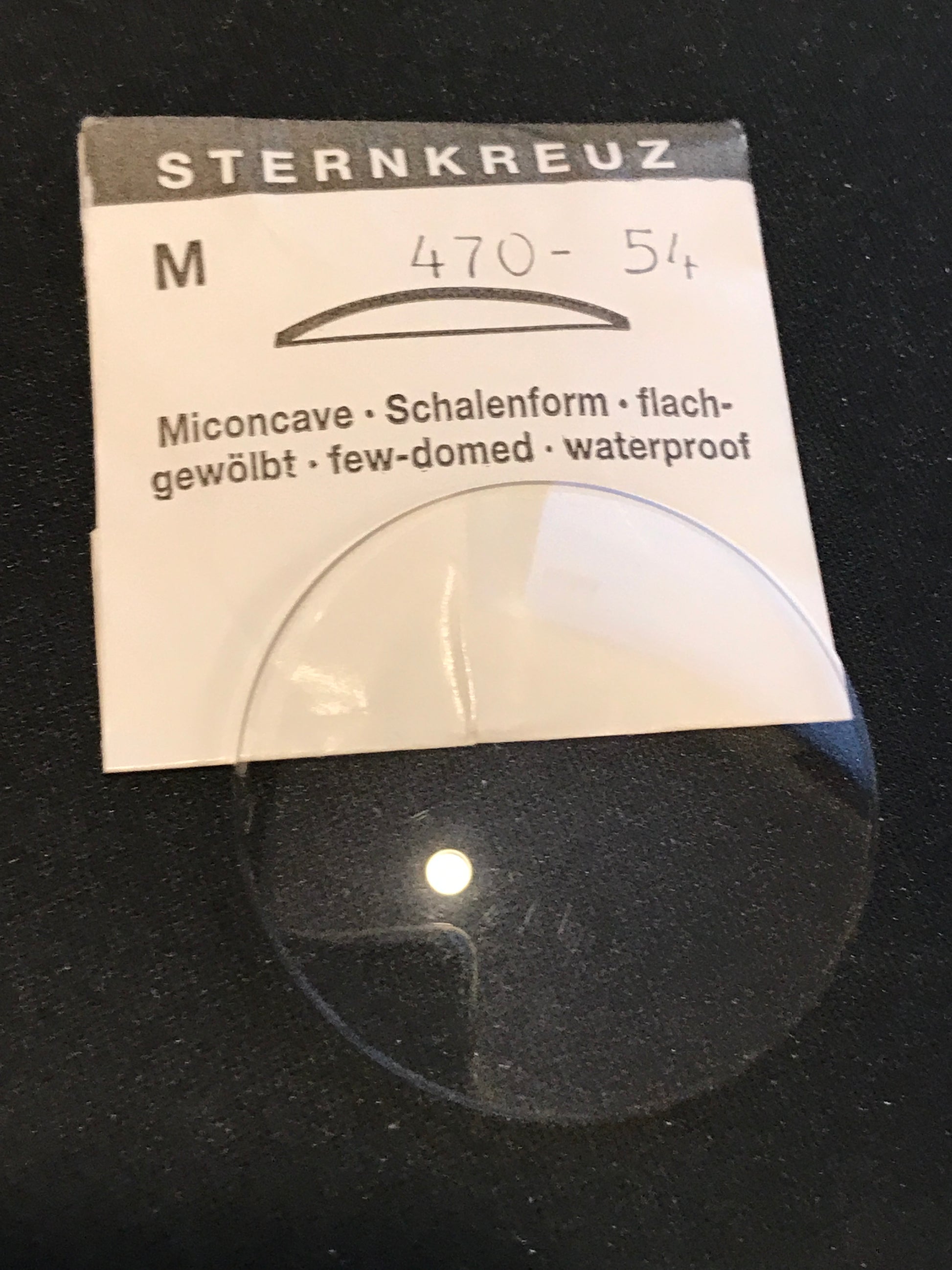 Sternkreuz 54 Miconcave 47.0mm Acrylic Pocket Watch Crystal - New