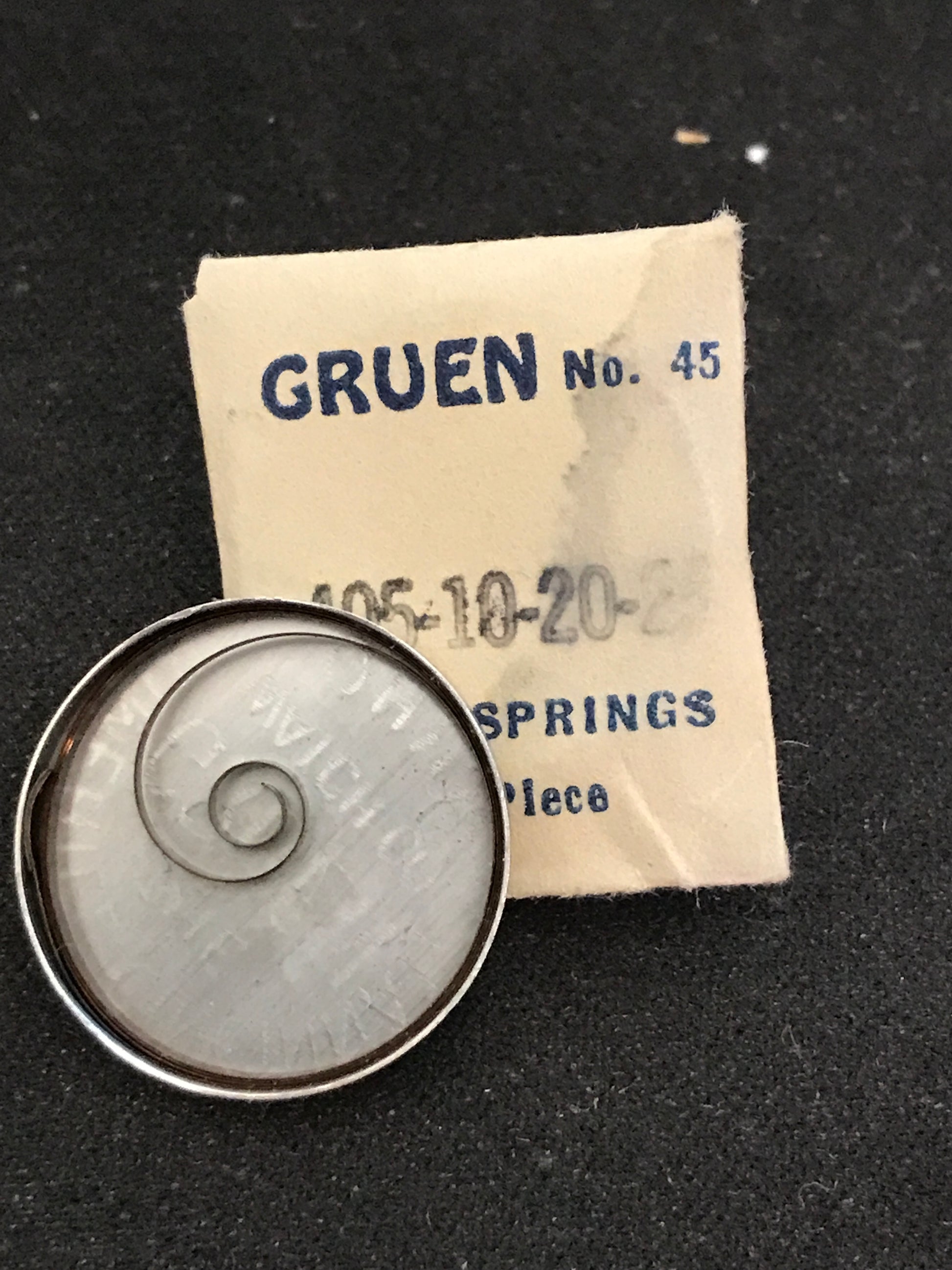 Gruen Factory Mainspring for Gruen caliber 405, 410, 420, 425 - steel