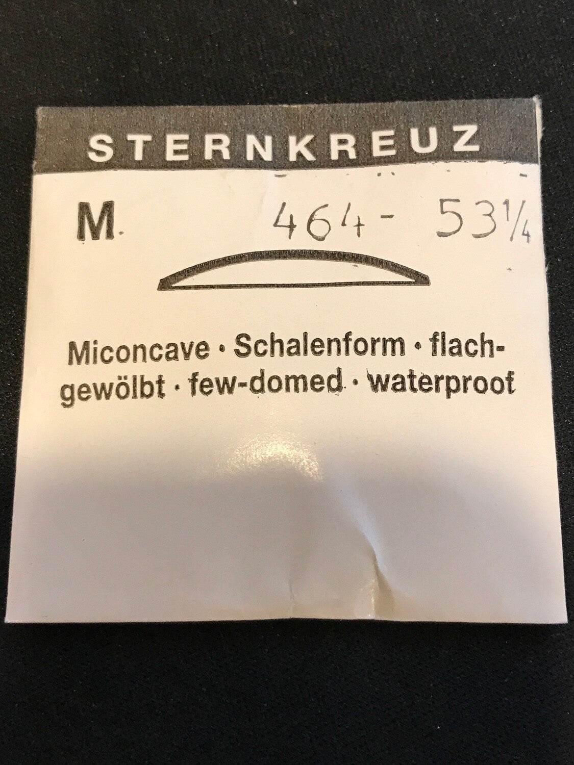 Sternkreuz 53¼ Miconcave 46.4mm Acrylic Pocket Watch Crystal - New