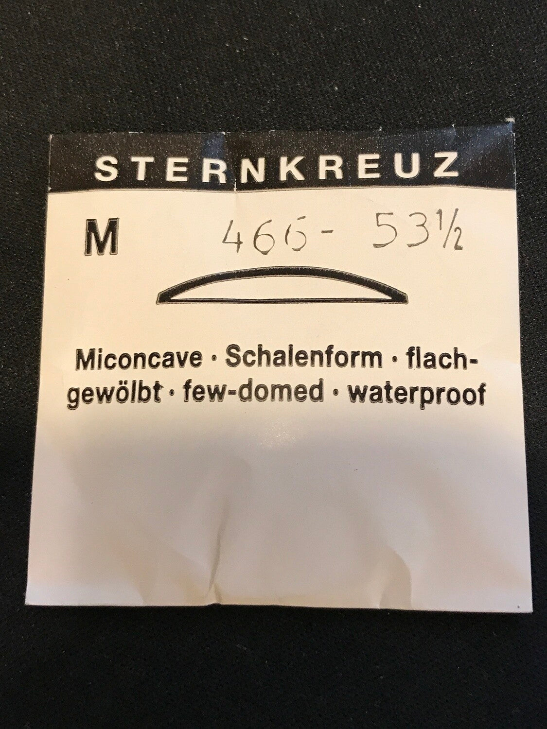 Sternkreuz 53½ Miconcave 46.6mm Acrylic Pocket Watch Crystal - New