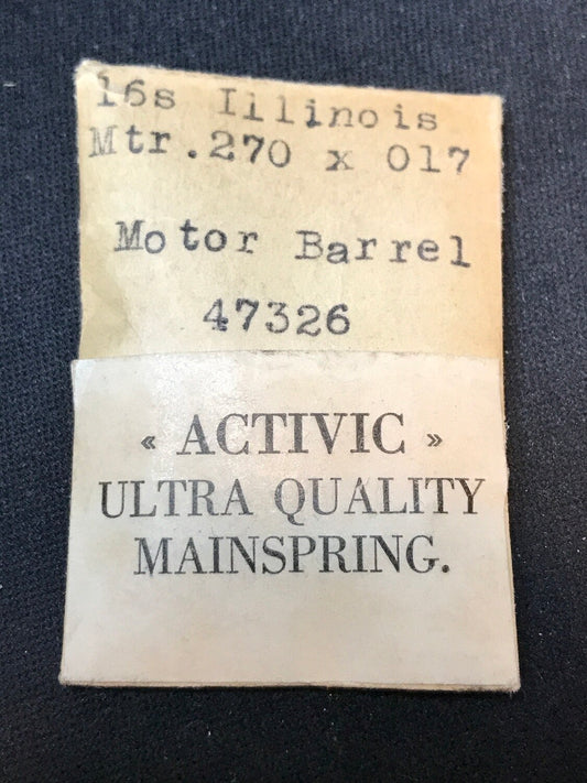 Activic Mainspring for Illinois 16s Factory No. 47326 - Steel