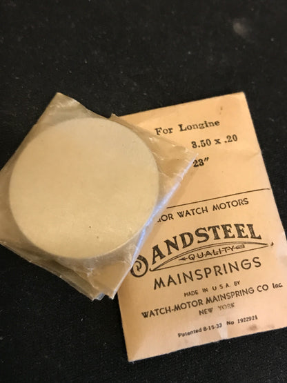 Sandsteel Mainspring #708 for Omega Caliber 19L - Steel