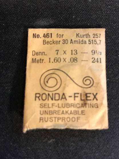 Ronda Mainspring No. 461 for Kurth 257, Becker 30 & Amida 515, 517 - Alloy