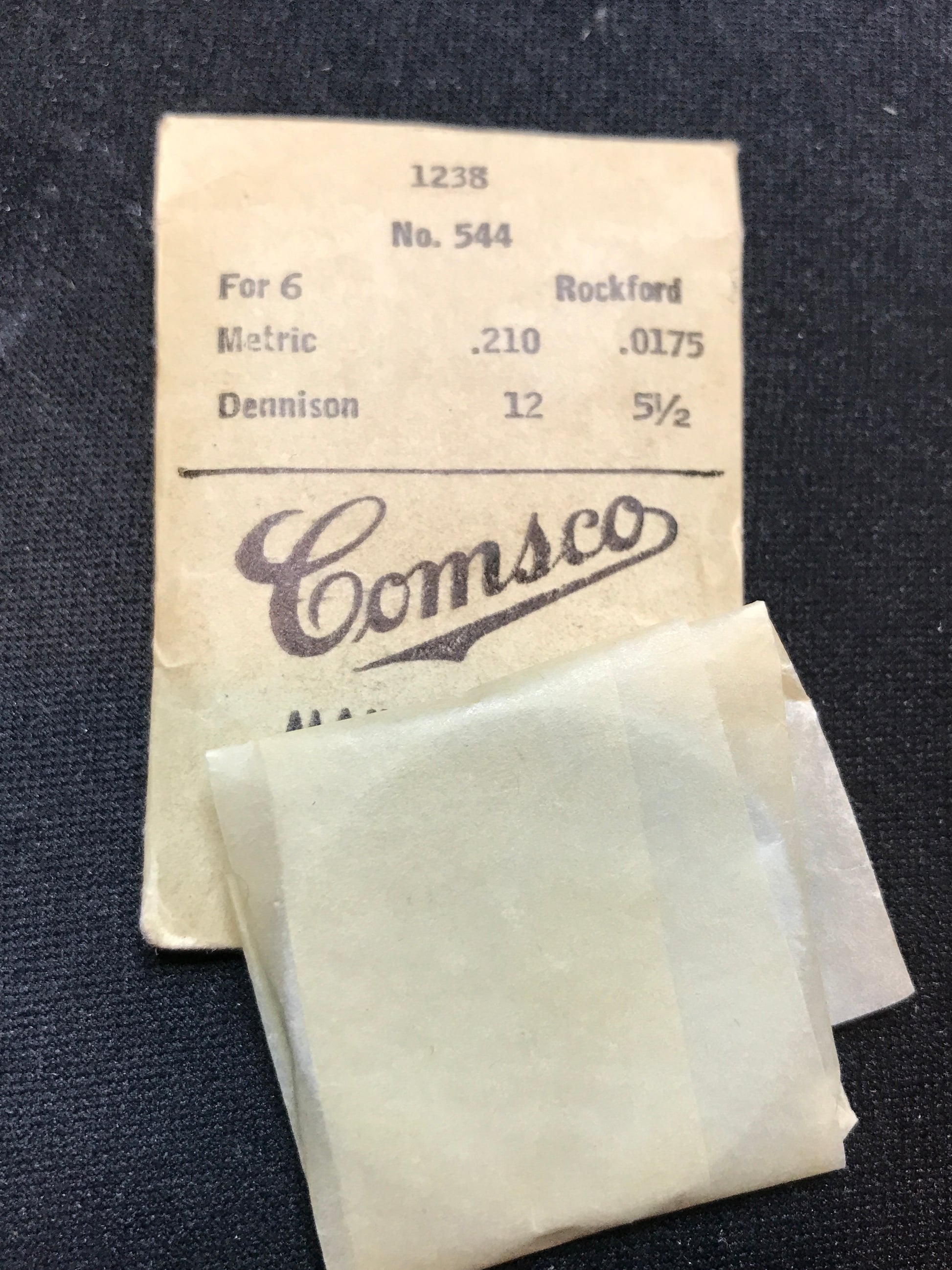 Comsco Mainspring #1238 for Rockford 6s Factory No. 932 - Steel