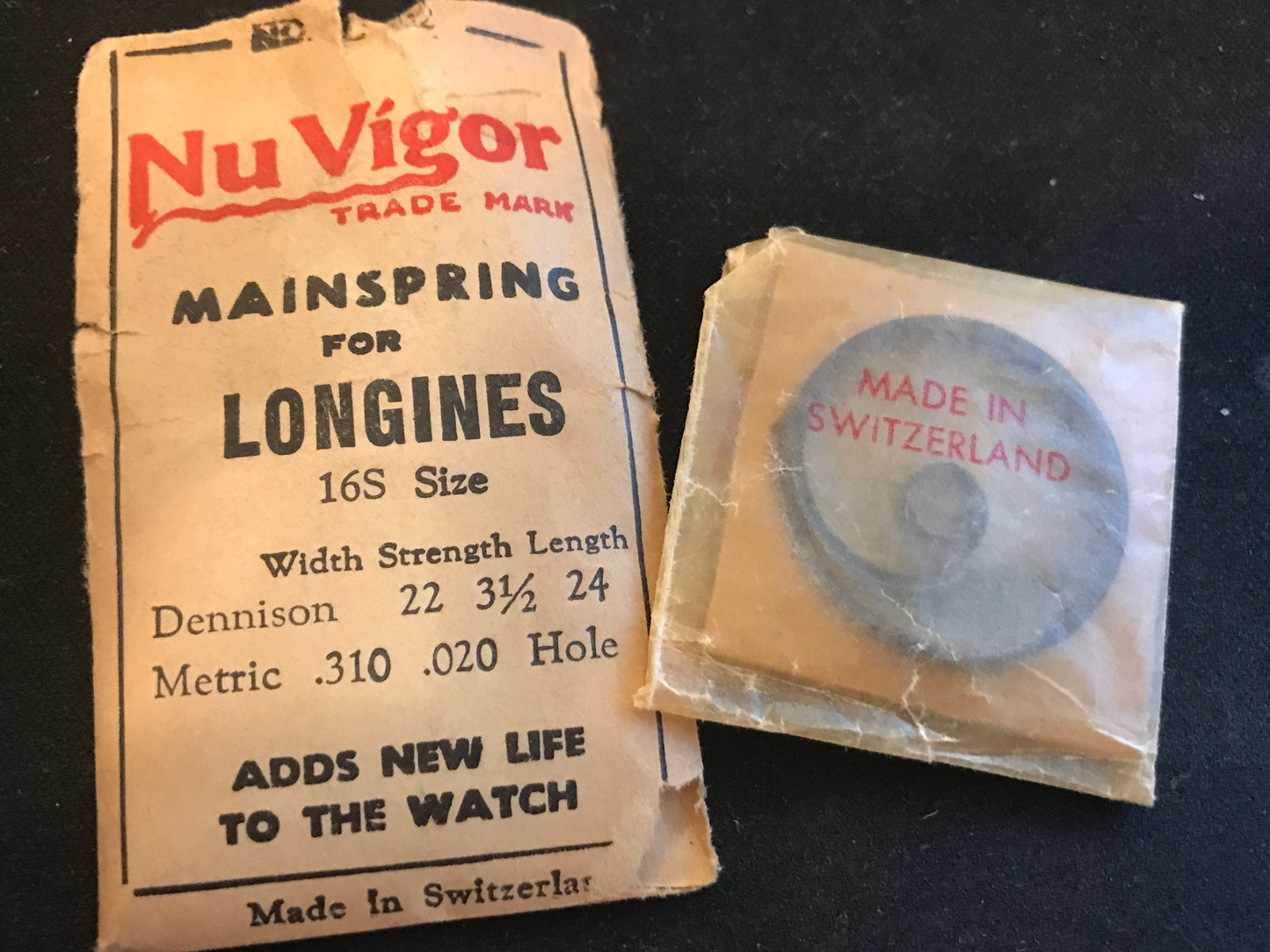 NuVigor Mainspring #L192 for Longines 16s movements - Steel