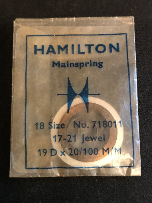 Hamilton Factory Mainspring for 18s No. 718011 / 15 - Steel