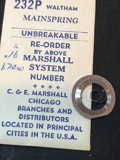 Marco Mainspring #232P for Waltham Colonial Series Model B 17j #2237 - Alloy