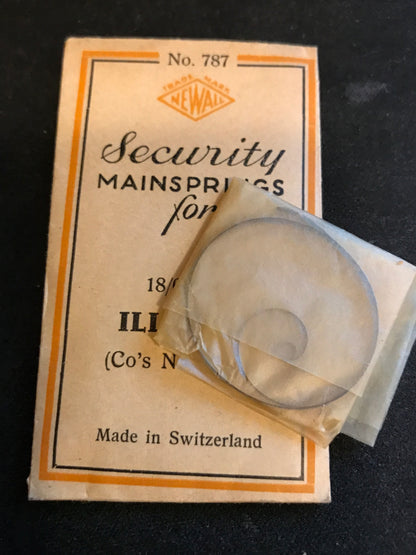 Newall Security Mainspring #787 for Illinois 18/0s No. 47383 - Steel