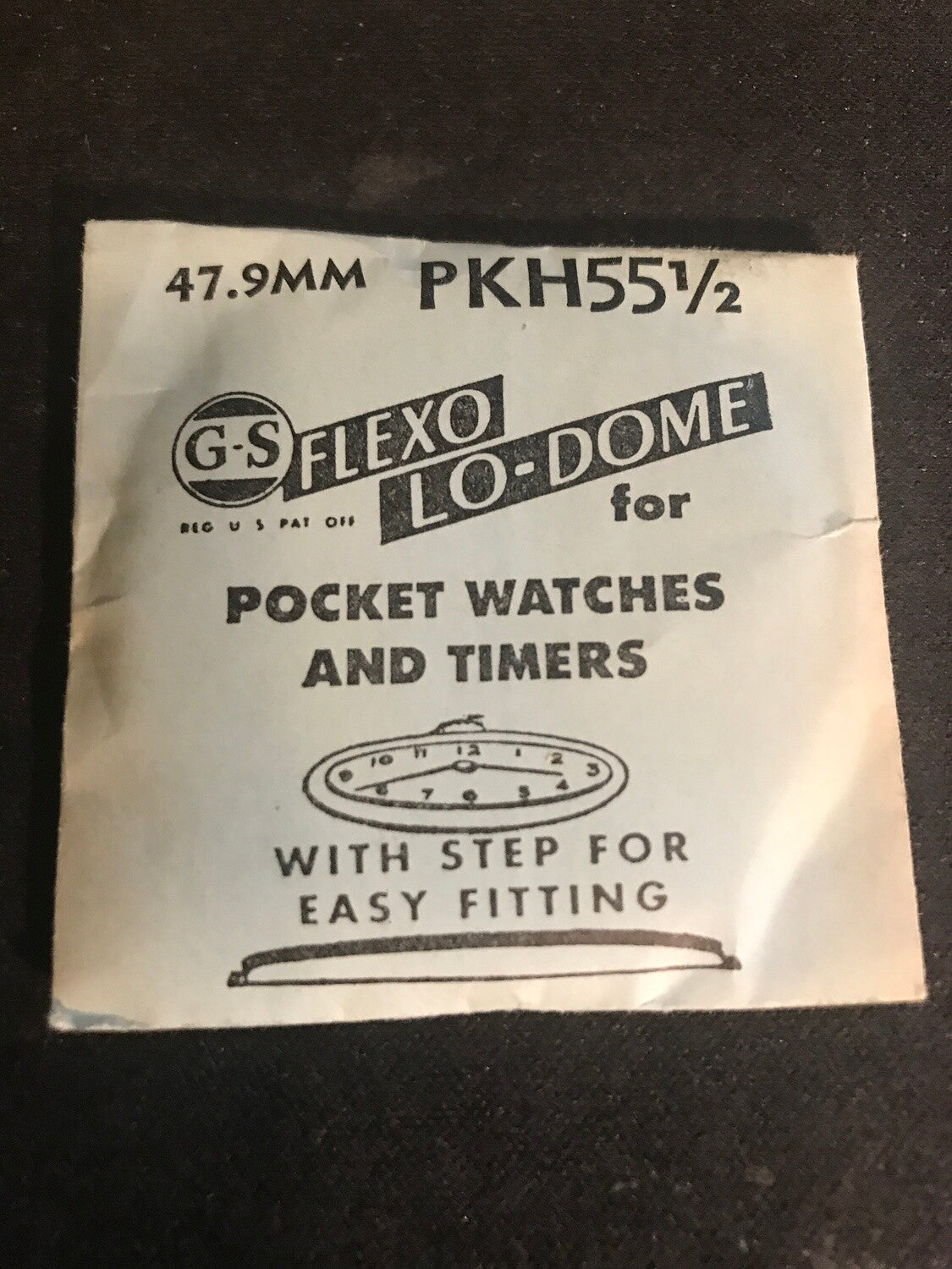 GS PKH55½ Pocket Watch Crystal 47.9mm - New