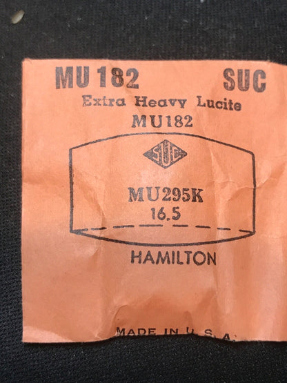 SUC Crystal MU 182 for HAMILTON Carlisle - 29.5 x 16.5mm - New