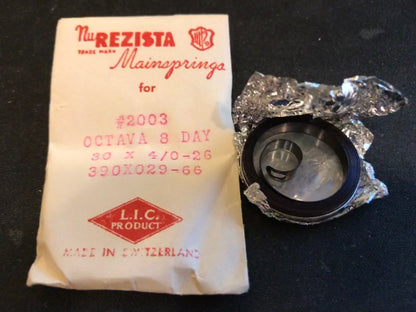 NuREZISTA Mainspring #2003 for Octava 8-Day Movement - Steel