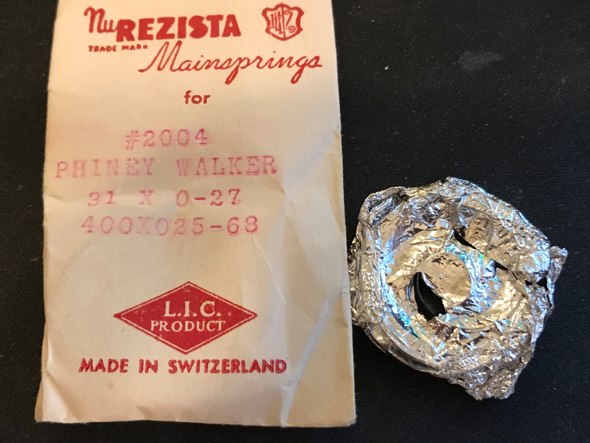 NuREZISTA Mainspring #2004 for Phiney Walker 8-Day Movement - Steel