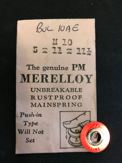 PM Merelloy Mainspring M10 for Bulova 10AN, 10AE - Alloy