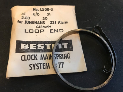 BESTFIT Open Loop Mainspring for Junghans 231 German Alarm Clock No. L500-3