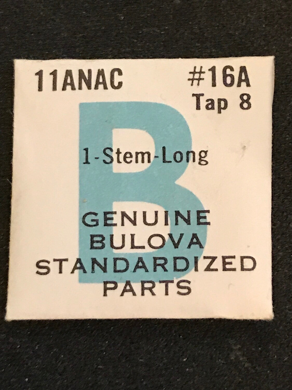 Bulova Factory UNCUT stem for caliber 11ANAC - new in envelope