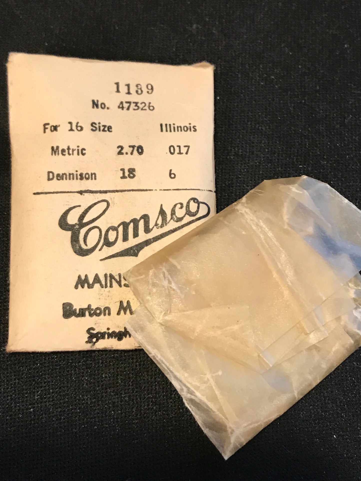 Comsco Mainspring #1139 for Illinois 16s Factory No. 47326 - Steel