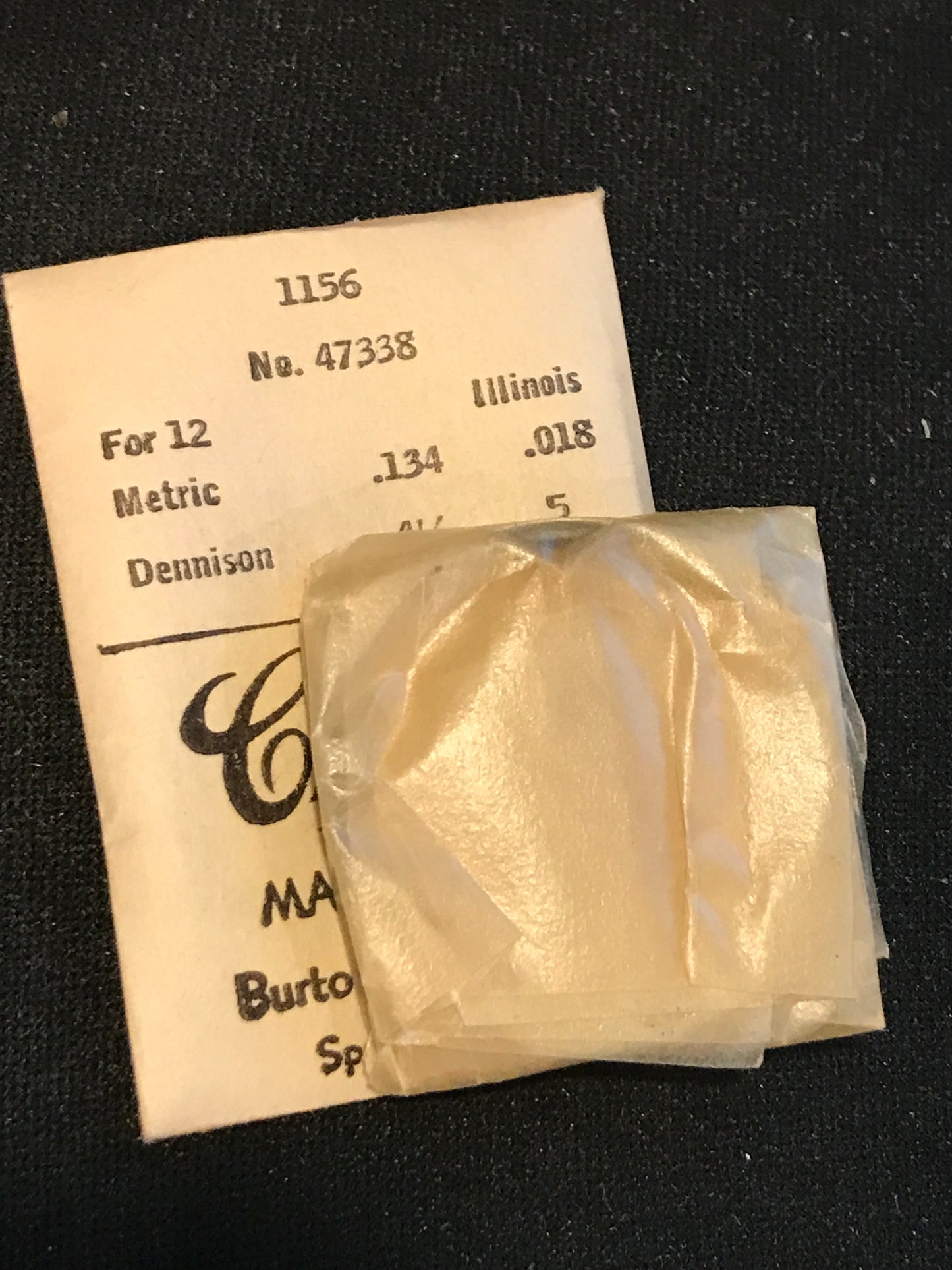 Comsco Mainspring #1156 for Illinois 12s Factory No. 47338 - Steel