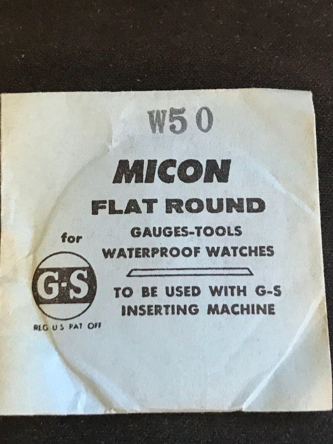 GS MICON W50 Flat Round Crystal for Tools & Gauges 44.4mm - New