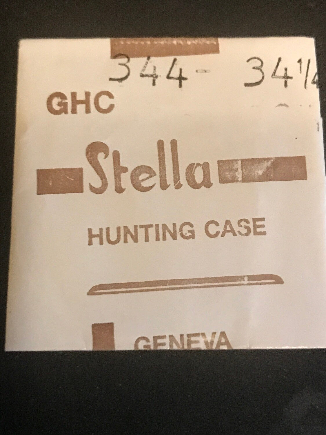 Stella GHC Hunting Case Crystal 34.4mm (size 34¼) - New