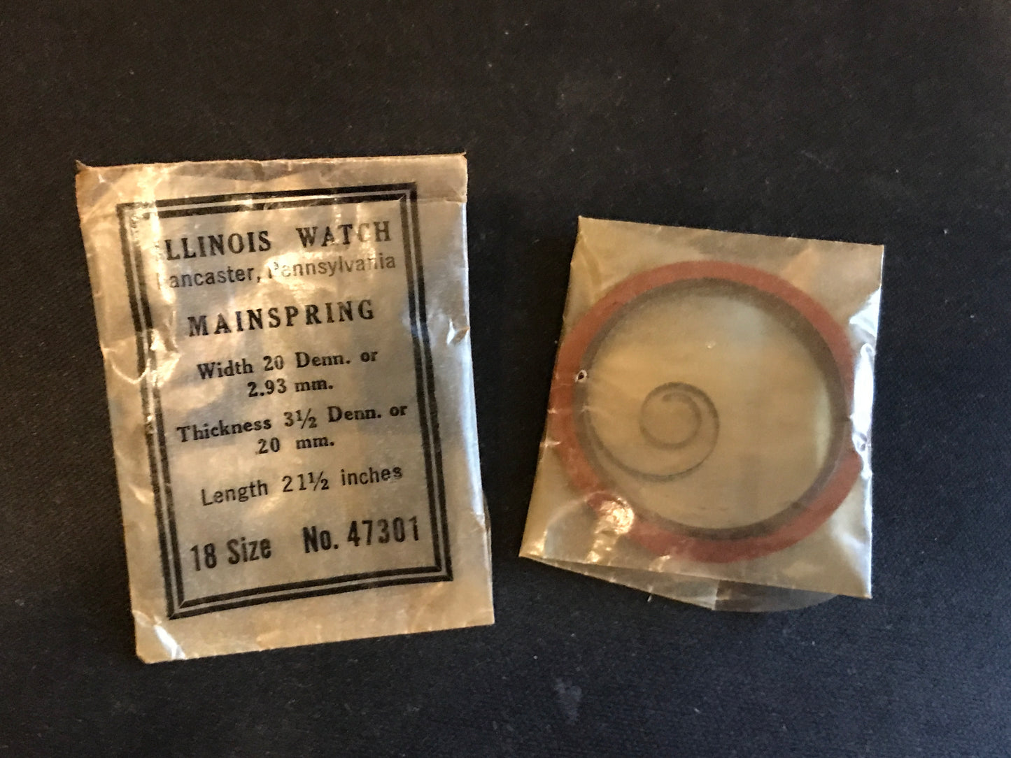 Illinois Factory Mainspring #47301 for 18s Pocket Watches - Steel