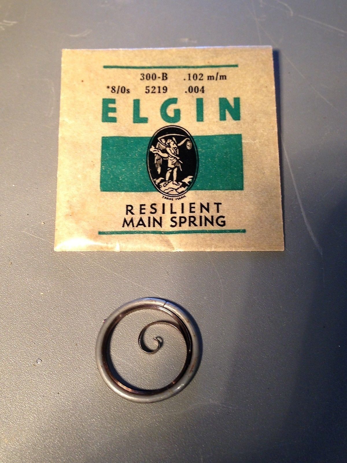 Elgin Factory Mainspring for 8/0s Factory No. 5219 - Steel