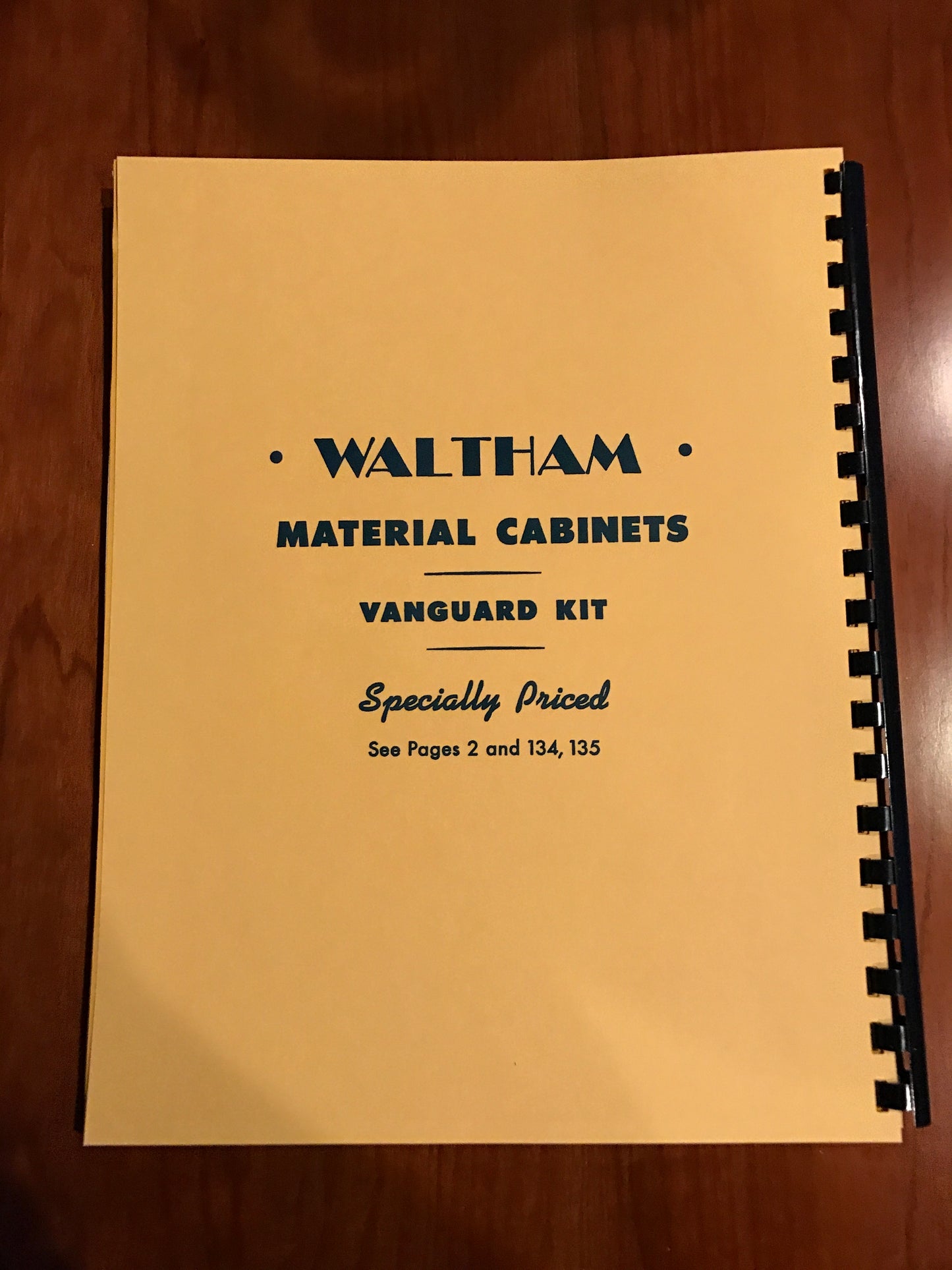 Waltham Watch & Clock Material Catalog 1958 edition - reprint