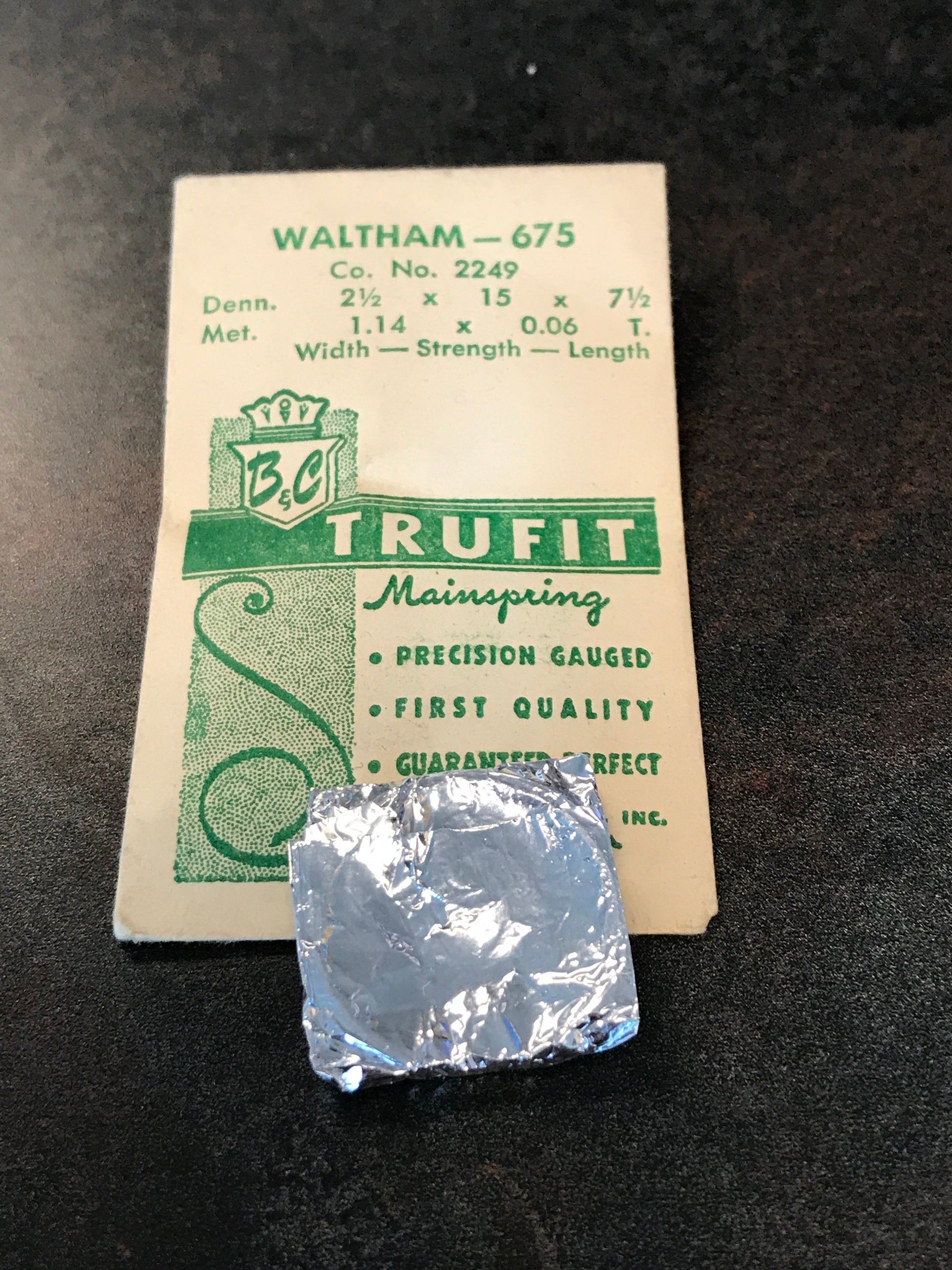 Trufit Mainspring - Waltham 2249 for 6¾ Ligne Model 675 - Steel