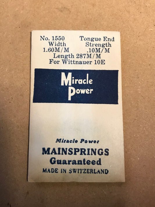 Miracle Power Mainspring for Wittnauer caliber 10E - Steel