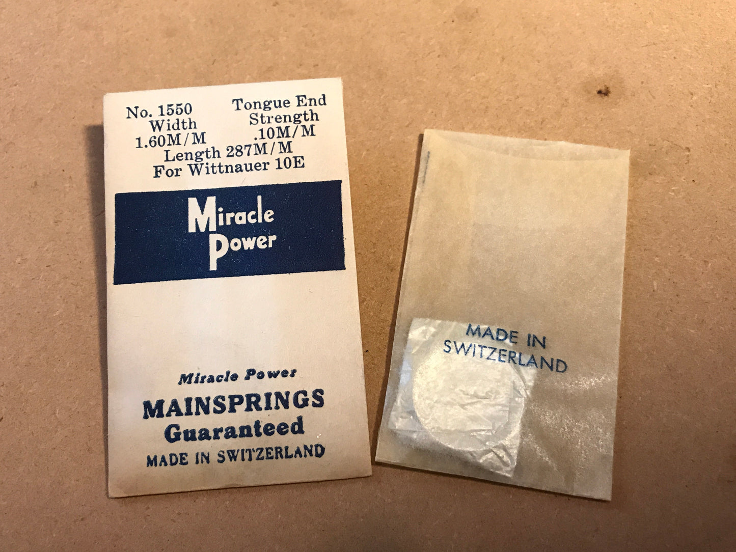 Miracle Power Mainspring for Wittnauer caliber 10E - Steel