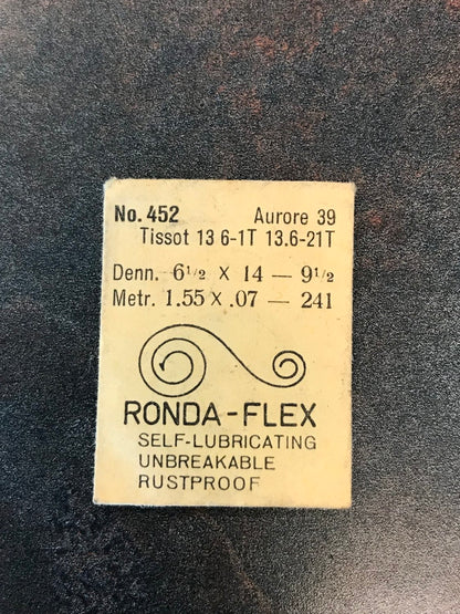 Ronda Mainspring No. 452 for Aurore 39 and Tissot 13.6 based calibers - Alloy