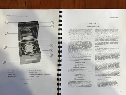 Hamilton 35-size Model 22 Chronometer Watch Overhaul, Repair & Handling Manual from October 1948 - reprint