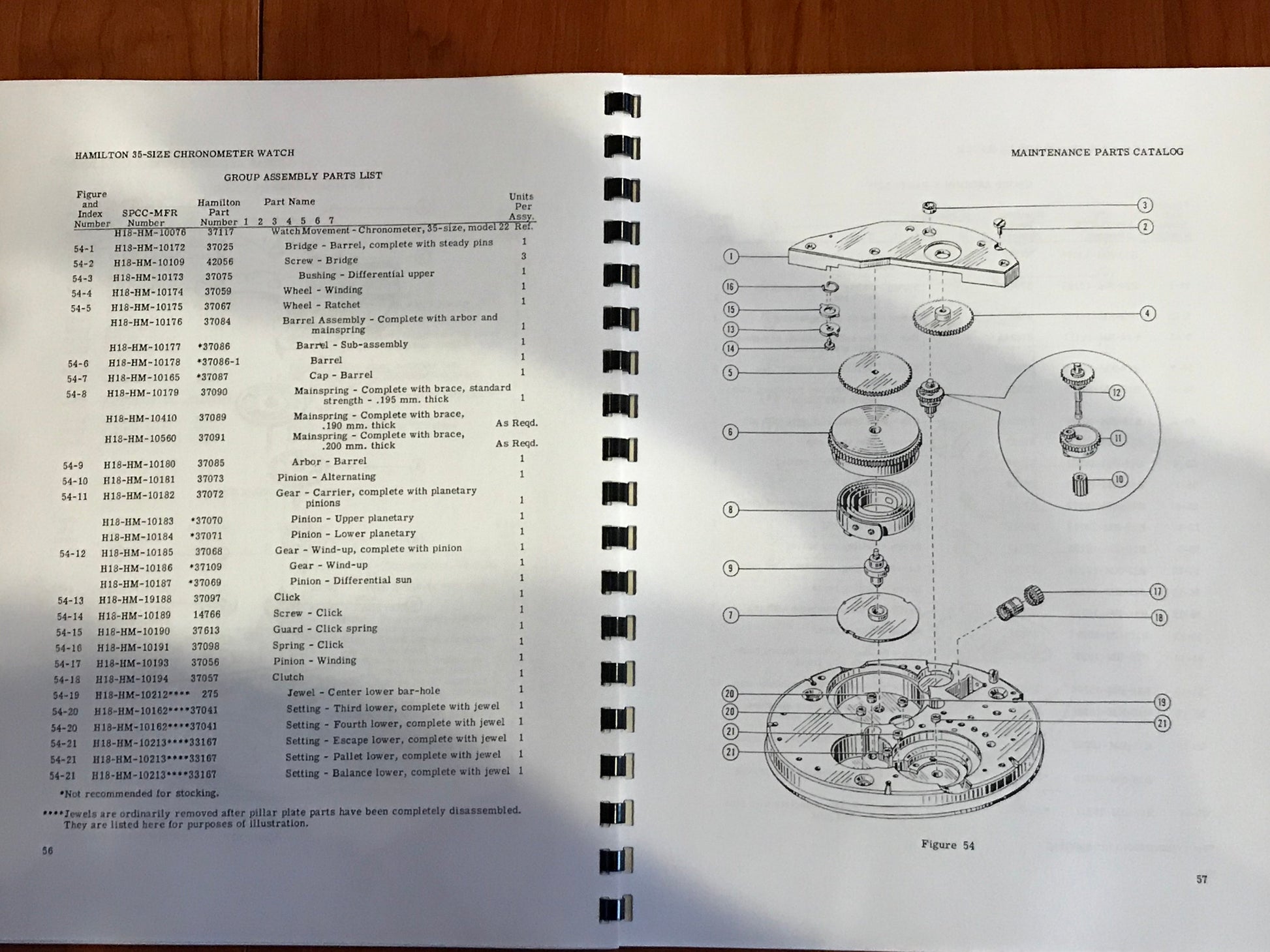 Hamilton 35-size Model 22 Chronometer Watch Overhaul, Repair & Handling Manual from October 1948 - reprint