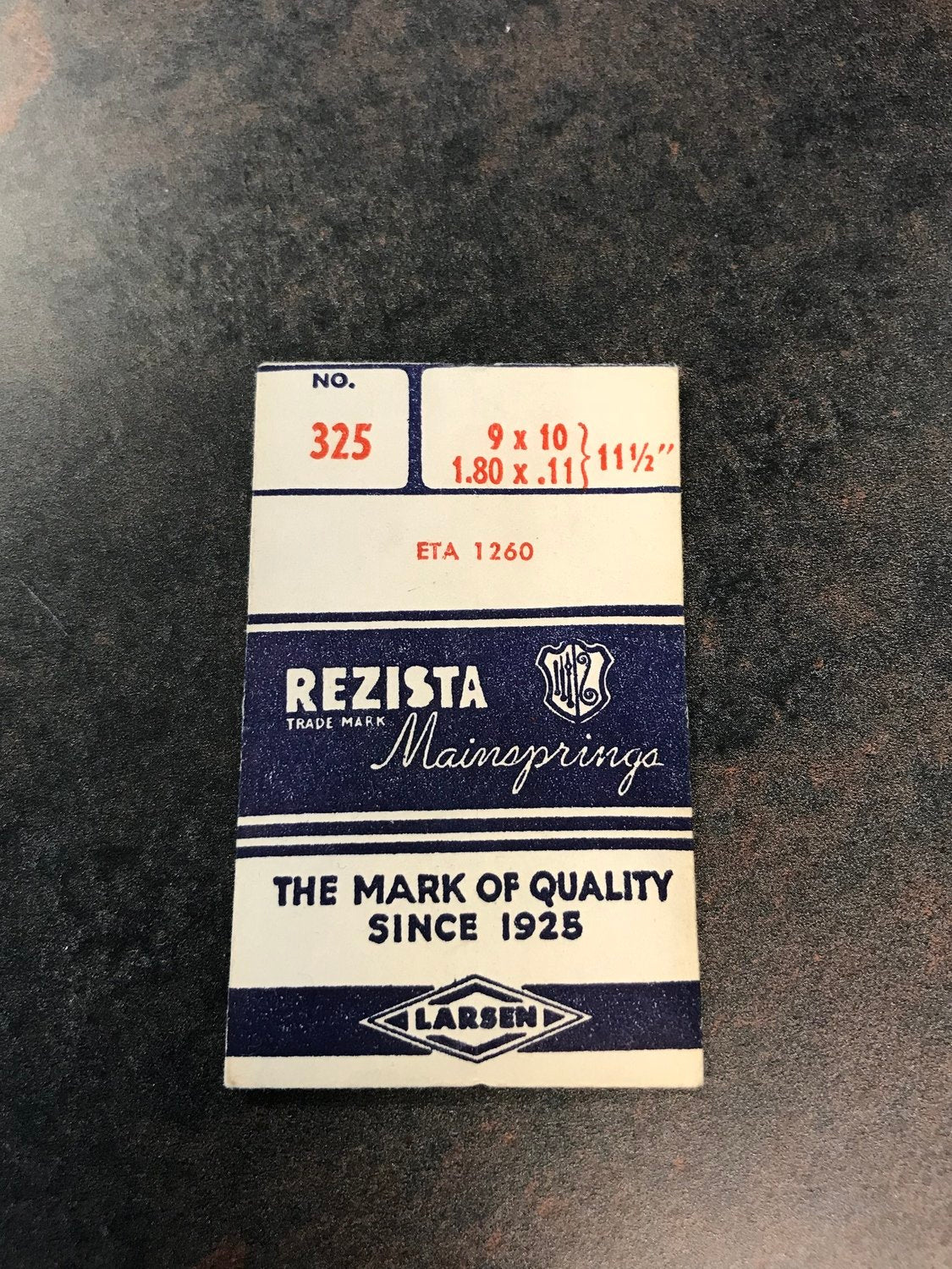 Rezista Mainspring No. 325 for A.S. Caliber 1260 movements - steel