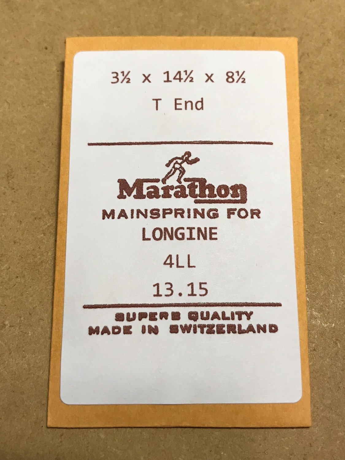 Marathon Mainspring for Longines caliber 13.15 - Steel