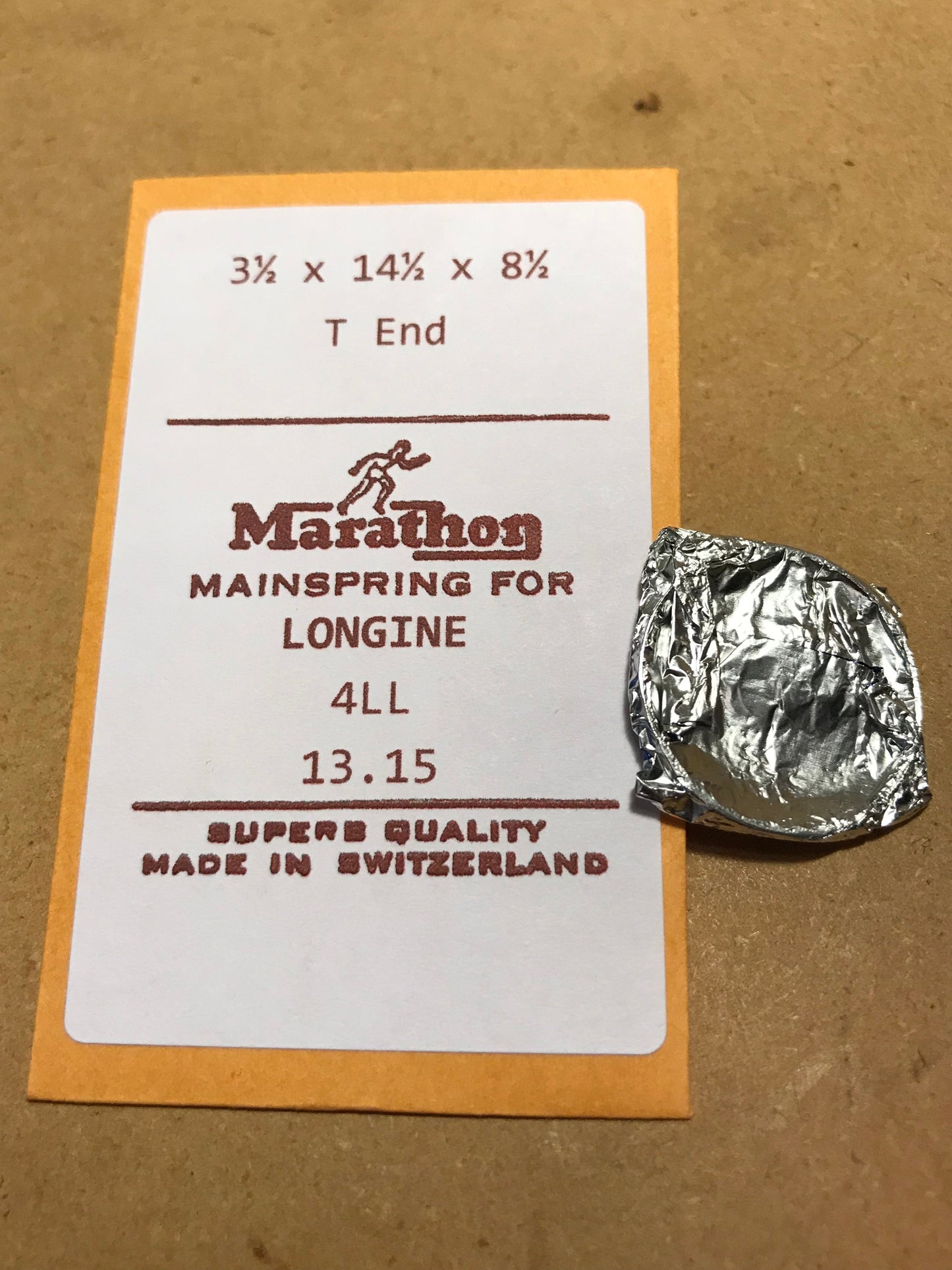 Marathon Mainspring for Longines caliber 13.15 - Steel