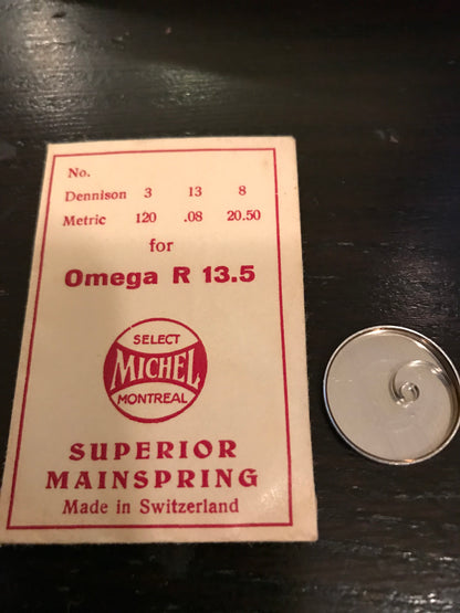 Michel Mainspring for Omega R 13.5 caliber movements - Steel